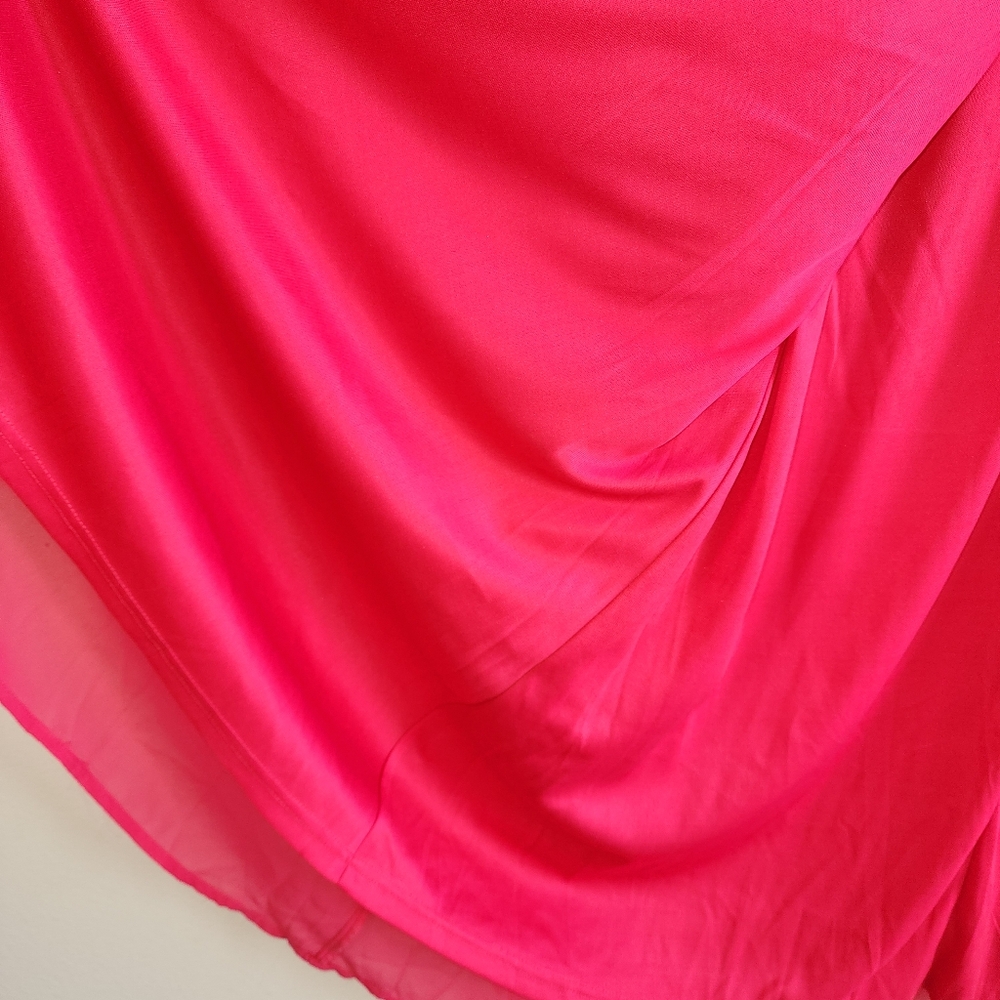 Lulu's Fuchsia Ruffle V-Neck Maxi Dress - Picture 12 of 13
